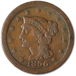 1856 Large Cent Upright 5 Fine