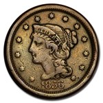 1856 Large Cent Upright 5 Fine