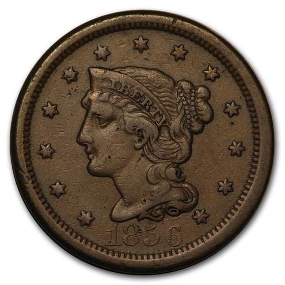 1856 Large Cent Upright 5 XF 1856 Large Cent Upright 5 XF