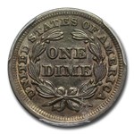1856 Liberty Seated Dime AU-53 PCGS (Large Date)