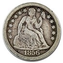 1856 Liberty Seated Dime Large Date VF
