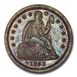1856 Liberty Seated Dime PR-65 PCGS CAC (Small Date)