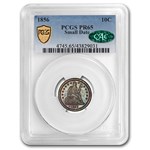 1856 Liberty Seated Dime PR-65 PCGS CAC (Small Date)