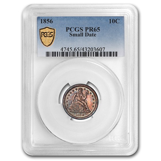 1856 Liberty Seated Dime PR-65 PCGS (Small Date) 1856 Liberty Seated Dime PR-65 PCGS (Small Date)