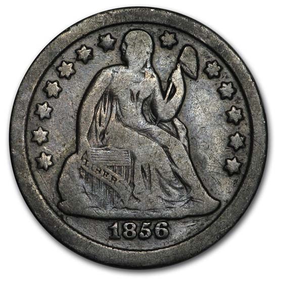 1856 Liberty Seated Dime Small Date Fine 1856 Liberty Seated Dime Small Date Fine
