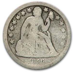 1856 Liberty Seated Dime Small Date Good