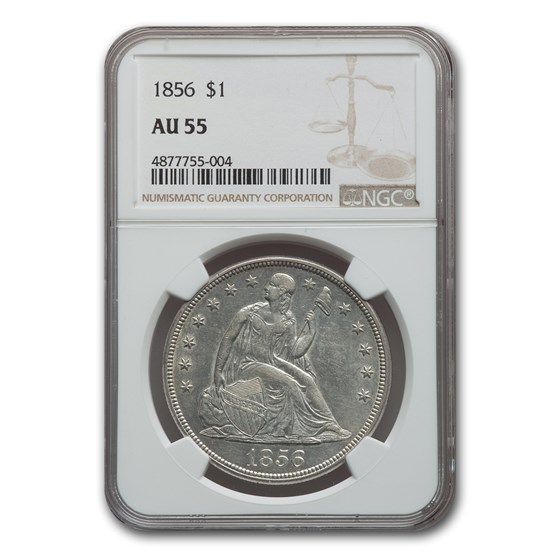 1856 Liberty Seated Dollar AU-55 NGC 1856 Liberty Seated Dollar AU-55 NGC