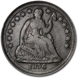 1856 Liberty Seated Half Dime XF Details (Scratched) 1856 Liberty Seated Half Dime XF Details (Scratched)