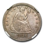 1856 Liberty Seated Quarter AU-58 NGC