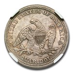 1856 Liberty Seated Quarter AU-58 NGC
