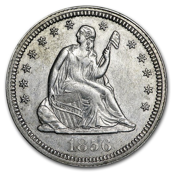 1856 Liberty Seated Quarter AU 1856 Liberty Seated Quarter AU