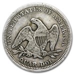 1856 Liberty Seated Quarter VF