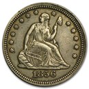 1856 Liberty Seated Quarter XF