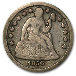 1856-O Liberty Seated Dime Fine 1856-O Liberty Seated Dime Fine