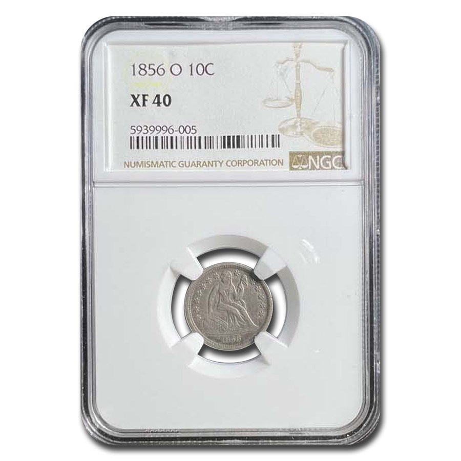 1856-O Liberty Seated Dime XF-40 NGC