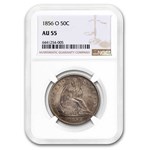 1856-O Liberty Seated Half Dollar AU-55 NGC