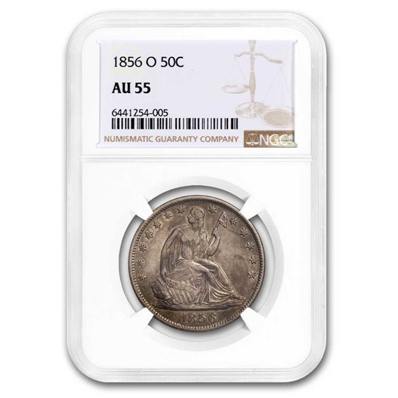 1856-O Liberty Seated Half Dollar AU-55 NGC 1856-O Liberty Seated Half Dollar AU-55 NGC