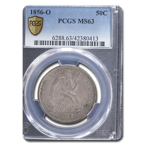 1856-O Liberty Seated Half Dollar MS-63 PCGS 1856-O Liberty Seated Half Dollar MS-63 PCGS