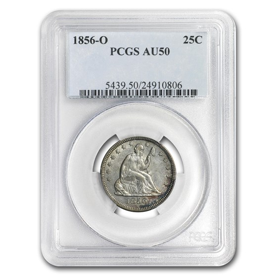 1856-O Liberty Seated Quarter AU-50 PCGS 1856-O Liberty Seated Quarter AU-50 PCGS