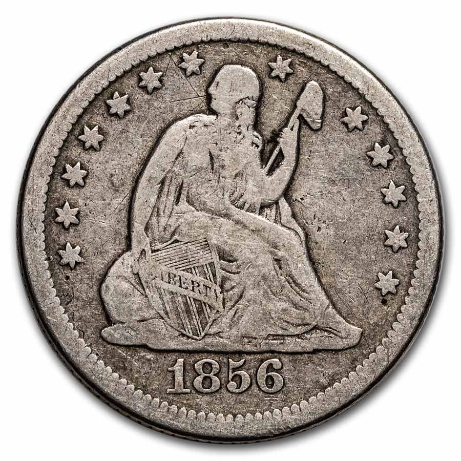1856-O Liberty Seated Quarter VG