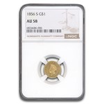 1856-S $1 Indian Head Gold Dollar AU-58 NGC