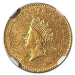 1856-S $1 Indian Head Gold Dollar AU-58 NGC