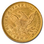 1856-S $10 Liberty Gold Eagle AU-58 PCGS CAC