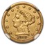 1856-S $2.50 Liberty Gold Quarter Eagle AU-53 NGC
