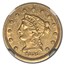 1856-S $2.50 Liberty Gold Quarter Eagle AU-53 NGC