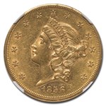 1856-S $20 Liberty Gold Double Eagle AU-55 NGC