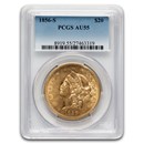 1856-S $20 Liberty Gold Double Eagle AU-55 PCGS
