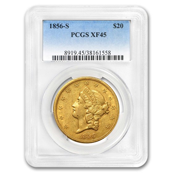 1856-S $20 Liberty Gold Double Eagle XF-45 PCGS 1856-S $20 Liberty Gold Double Eagle XF-45 PCGS