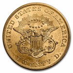 1856-S $20 Liberty Gold SS Central America AU-58 PCGS (No Serif)