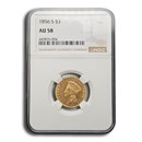 1856-S $3 Gold Princess AU-58 NGC