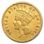 1856-S $3 Gold Princess VF-30 PCGS