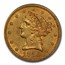 1856-S $5 Liberty Gold Half Eagle MS-61 PCGS