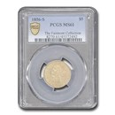 1856-S $5 Liberty Gold Half Eagle MS-61 PCGS