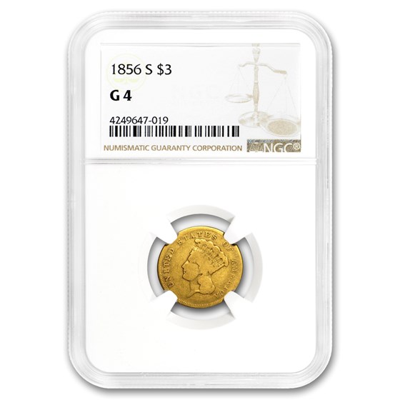 1856-S Gold $3 Princess Good-4 NGC 1856-S Gold $3 Princess Good-4 NGC