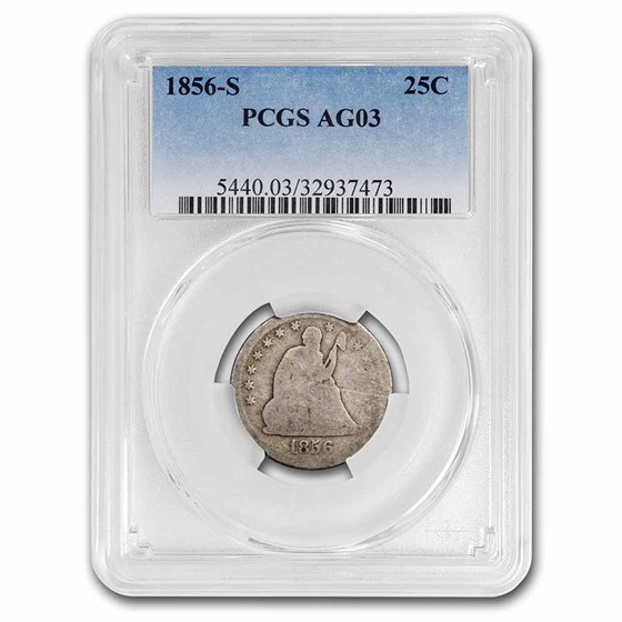 1856-S Liberty Seated Quarter AG-03 PCGS 1856-S Liberty Seated Quarter AG-03 PCGS