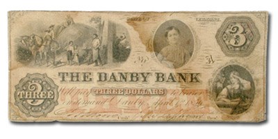 1856 The Danby Bank, Danby, VT $3.00 Note VT-80 Fine 1856 The Danby Bank, Danby, VT $3.00 Note VT-80 Fine