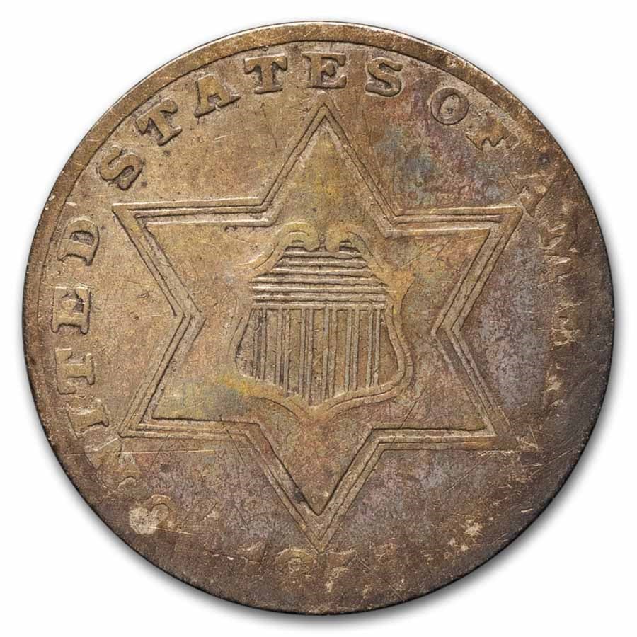 1856 Three Cent Silver Fine