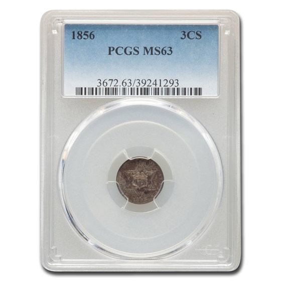 1856 Three Cent Silver MS-63 PCGS 1856 Three Cent Silver MS-63 PCGS