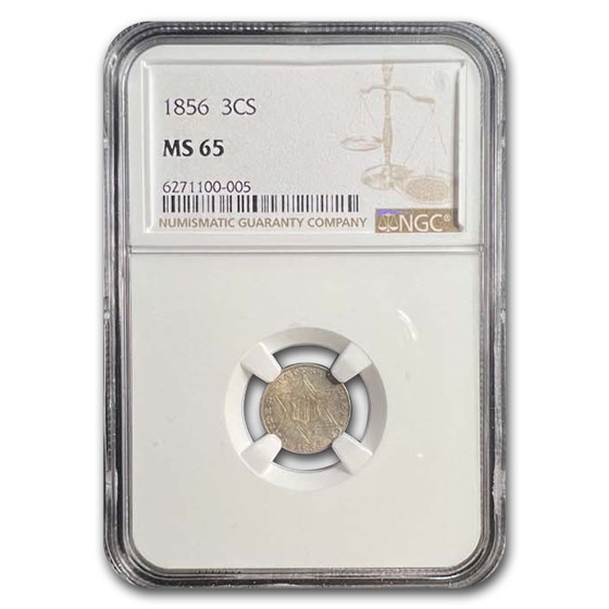 1856 Three Cent Silver MS-65 NGC 1856 Three Cent Silver MS-65 NGC