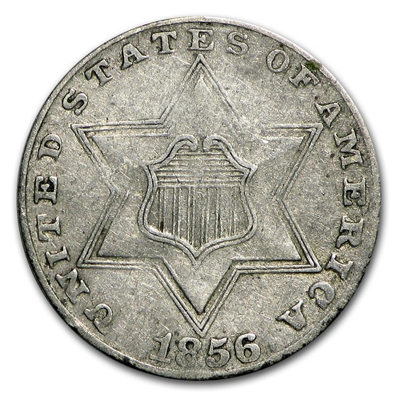 1856 Three Cent Silver VF
