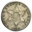 1856 Three Cent Silver XF