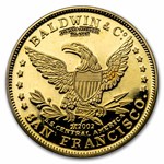 1857/0 $10 49er Horseman .906 Fine Cal Gold PCGS w/ Nuggets