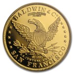 1857/0 $10 49er Horseman .913 Fine Cal Gold PCGS