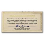 1857/0 $10 49er Horseman .931 Fine Cal Gold PCGS (Box & COA)