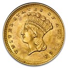 1857 $1 Indian Head Gold MS-62 PCGS CAC