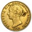 1857-1870 Australia Gold Sovereign Victoria Sydney Mint Avg Circ